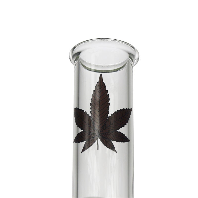 8 Marijuana Leaf Basic Glass Bong