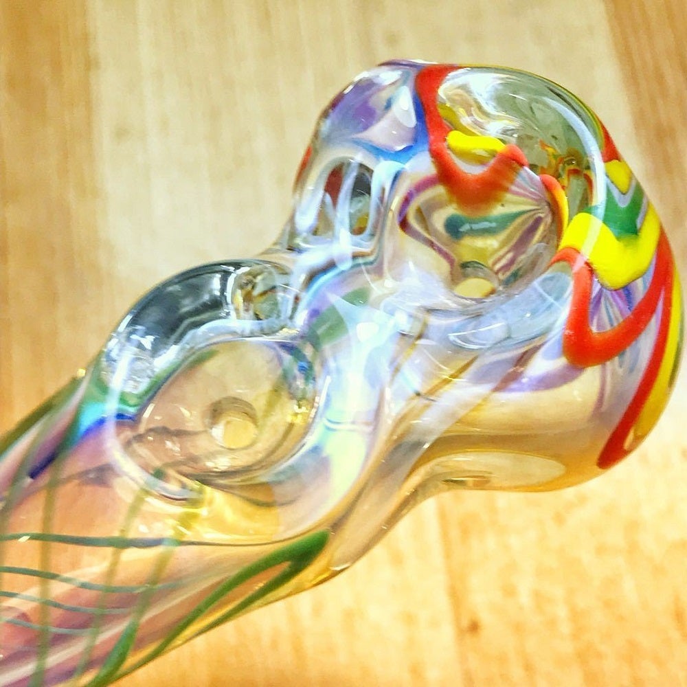Double Fun Double Bowls Glass Spoon Pipe