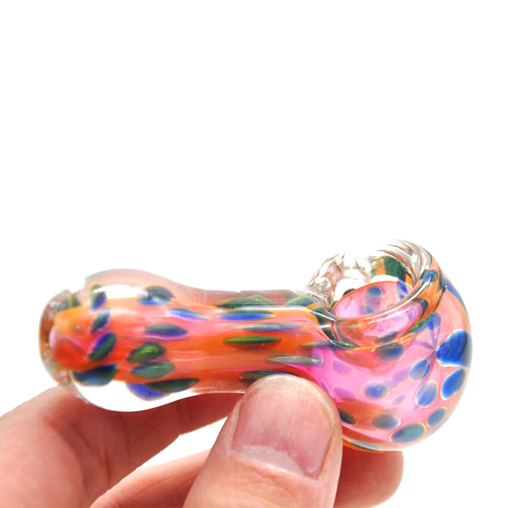 Polka Dot Glass Spoon Pipe