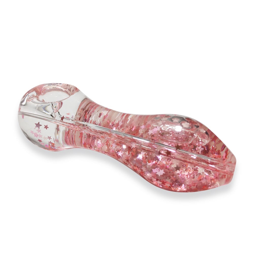 Sparkly Glitter Glass Pipe (Random Color)
