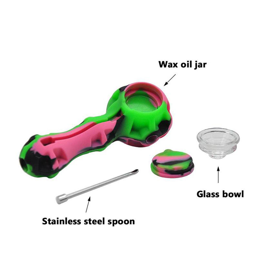 Silicone Weed Bowl/Dab Pipe ( Random Color )