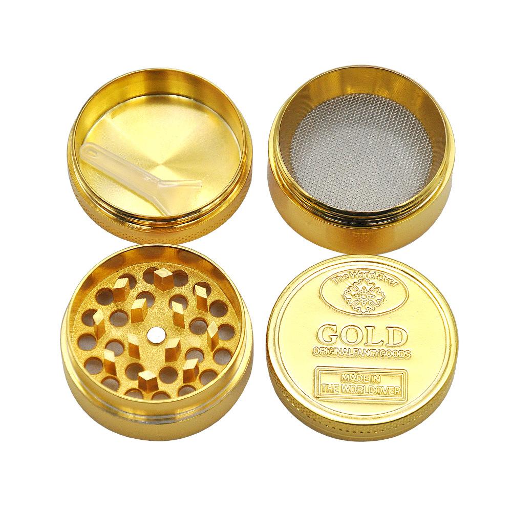 GOLD Coin Design 39mm Zinc Alloy 4 Layer Herb Grinder