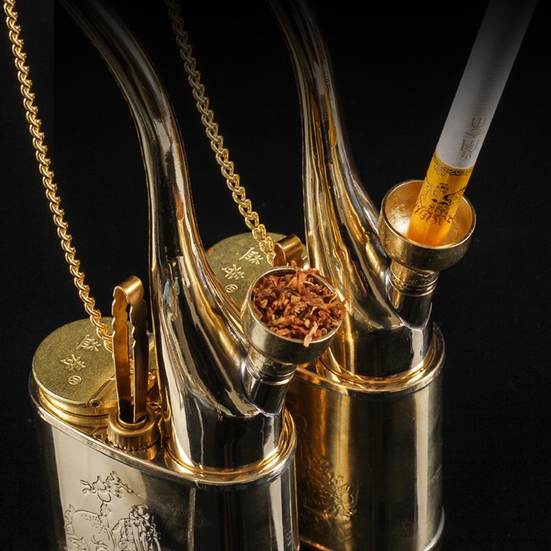 Fu Lu Shou Sanxing Antique Metal Bong