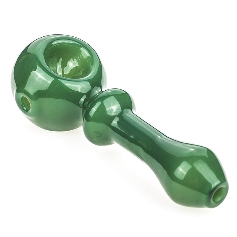 Green Glass Pipe w/ Maria Rings