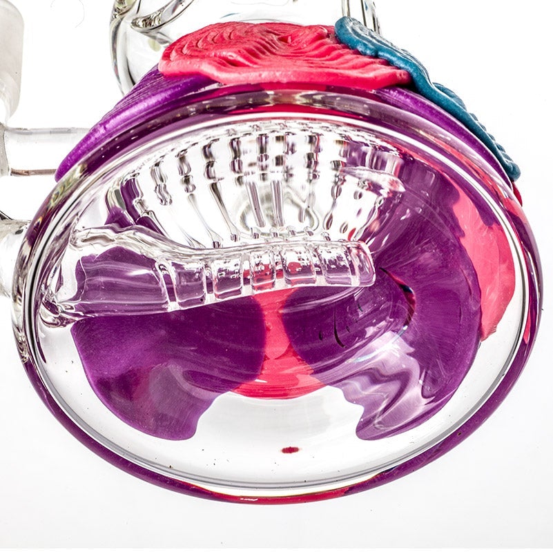 8 Clear Glass Honeycomb Perc Dab Rig