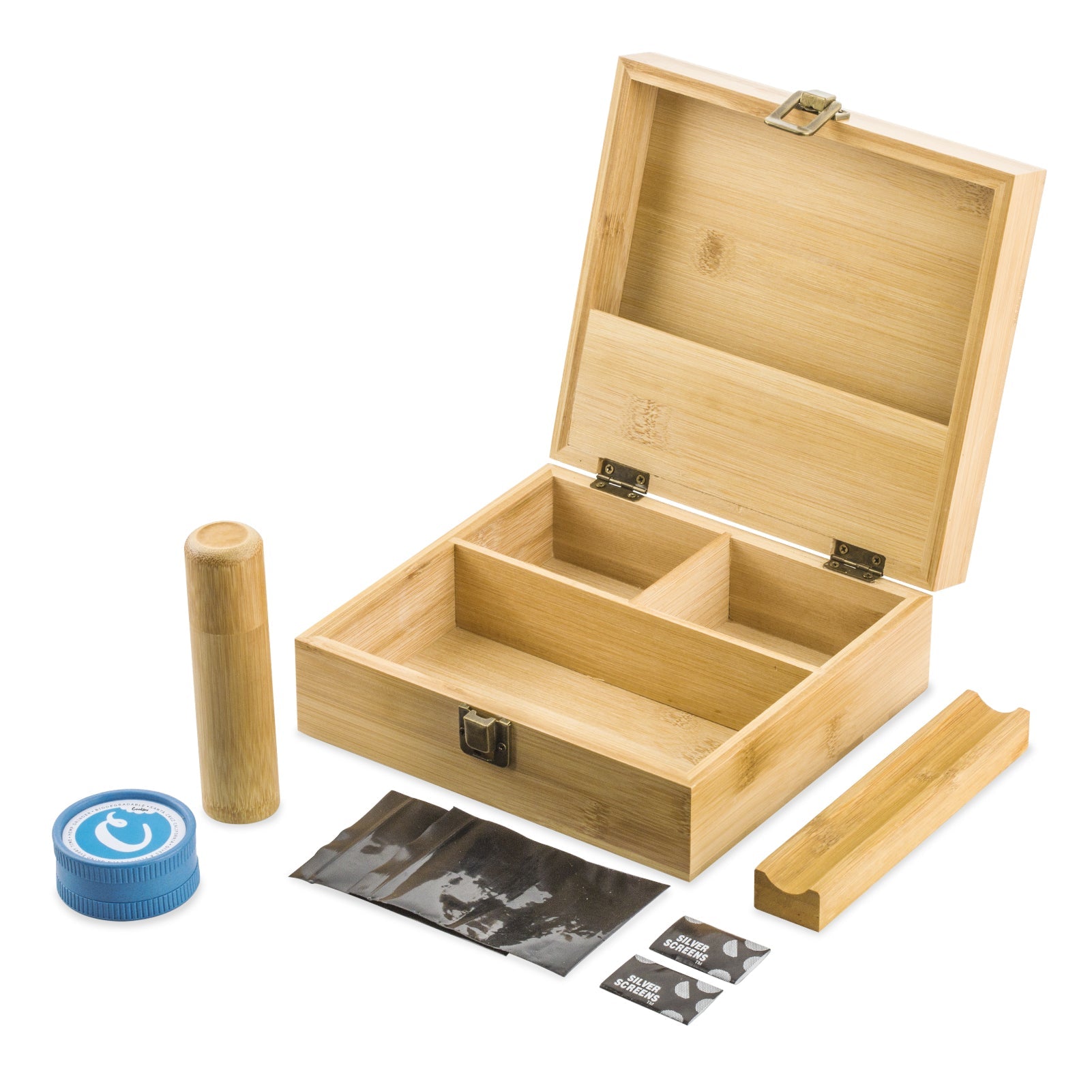 PUFFING BIRD Large Wooden Stash Box Combo Kit with Lock