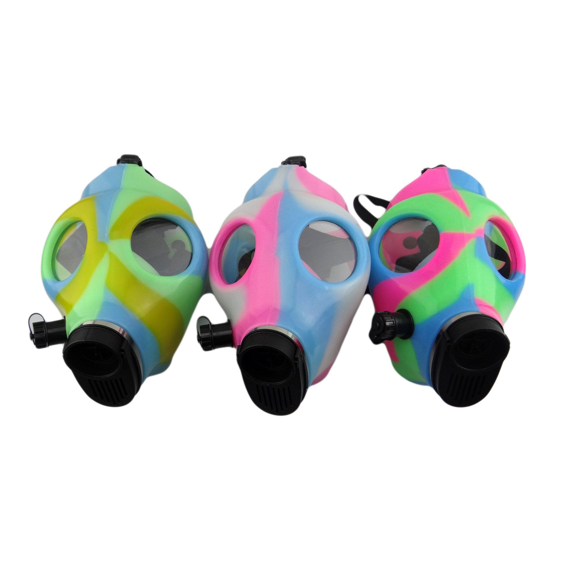 Luminous Silicone Gas Mask Bong w/ Acrylic Water Pipe