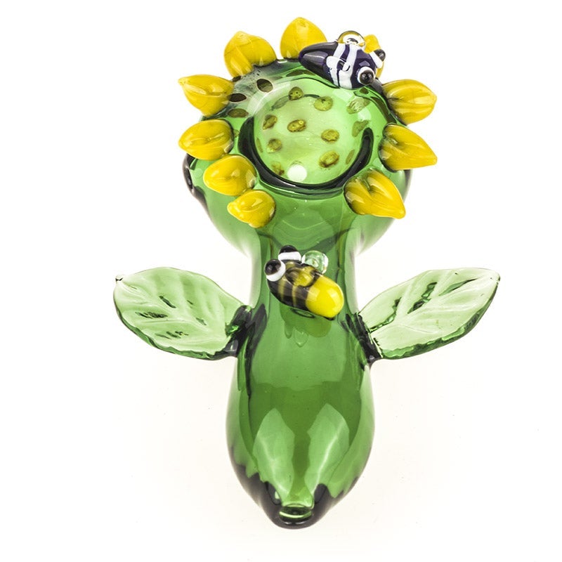 Sunflower Glass Spoon Pipe