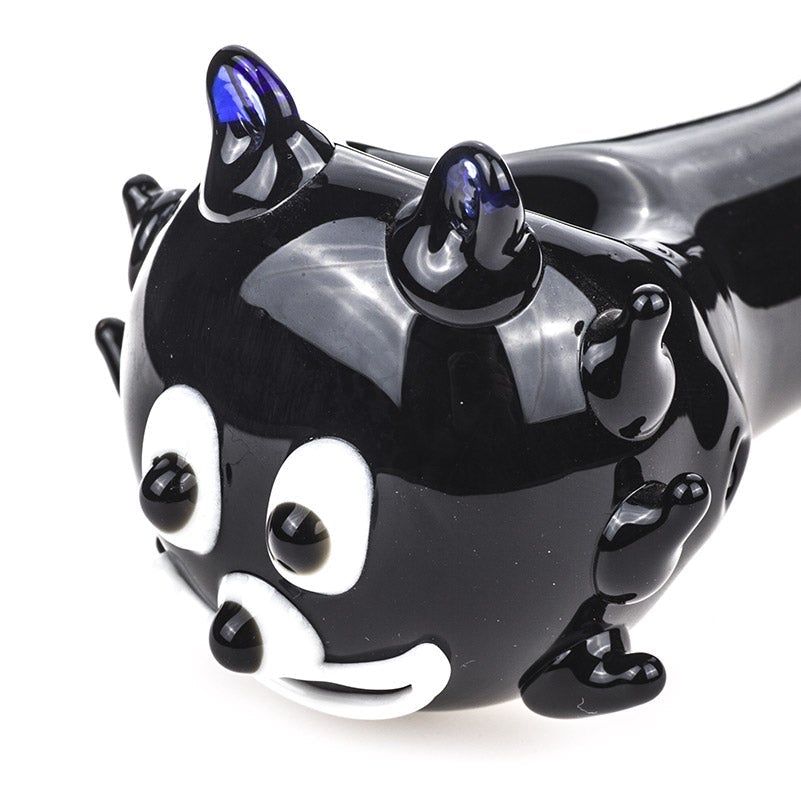 Black Glass Spoon Pipe