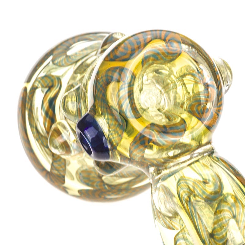 Swirl Fumed Glass Hammer Donut Bubbler