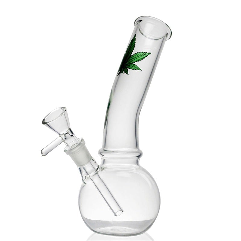 8 Marijuana Leaf Basic Glass Bong