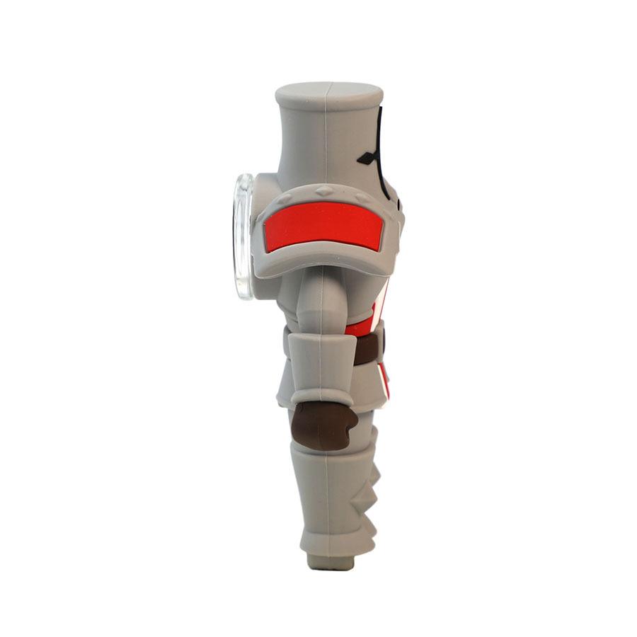3.9 Crusader Silicone Smoking Pipe with Glass Bowl