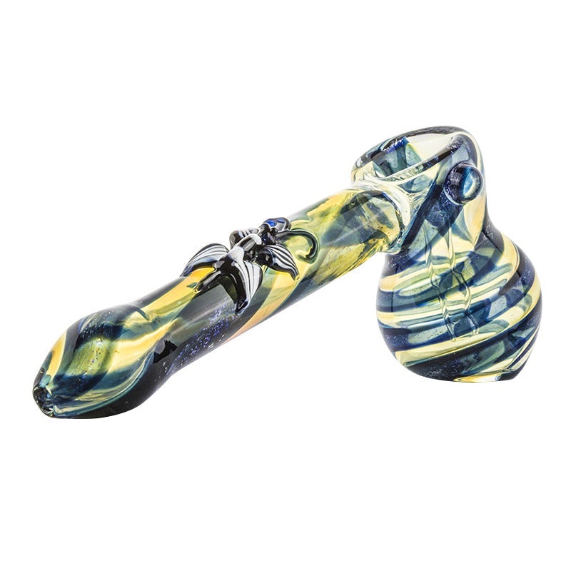 Butterfly Pattern Glass Hammer Bubbler