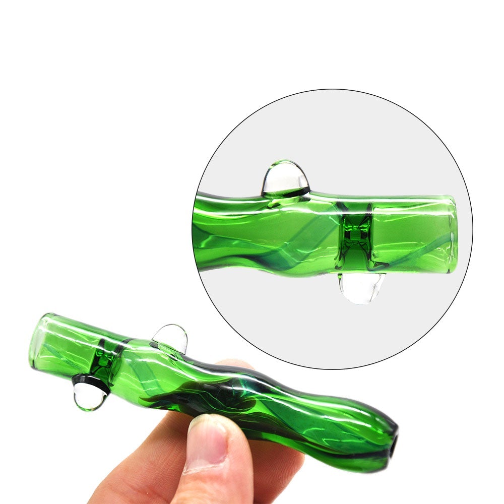 Green Jade One Hitter Glass Pipe