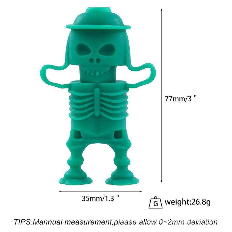 3 Zombie Silicone Smoking Pipe