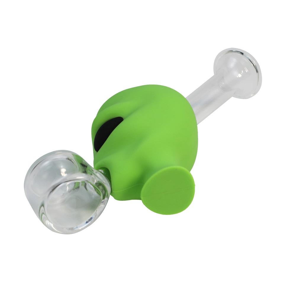 Alien Silicone Bong with Glass Bowl
