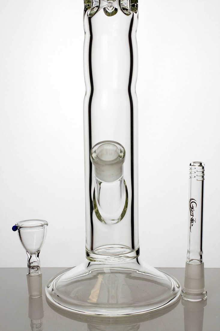 18 genie yellow dot curbed tube glass bong
