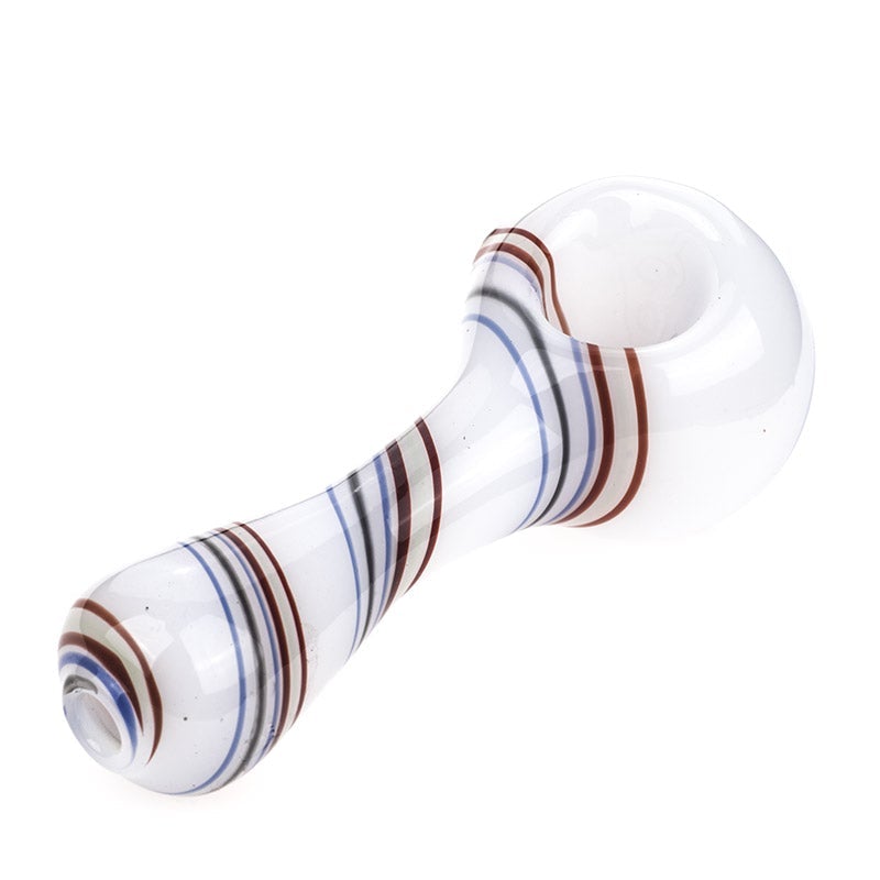 Spiral White Glass Pipe