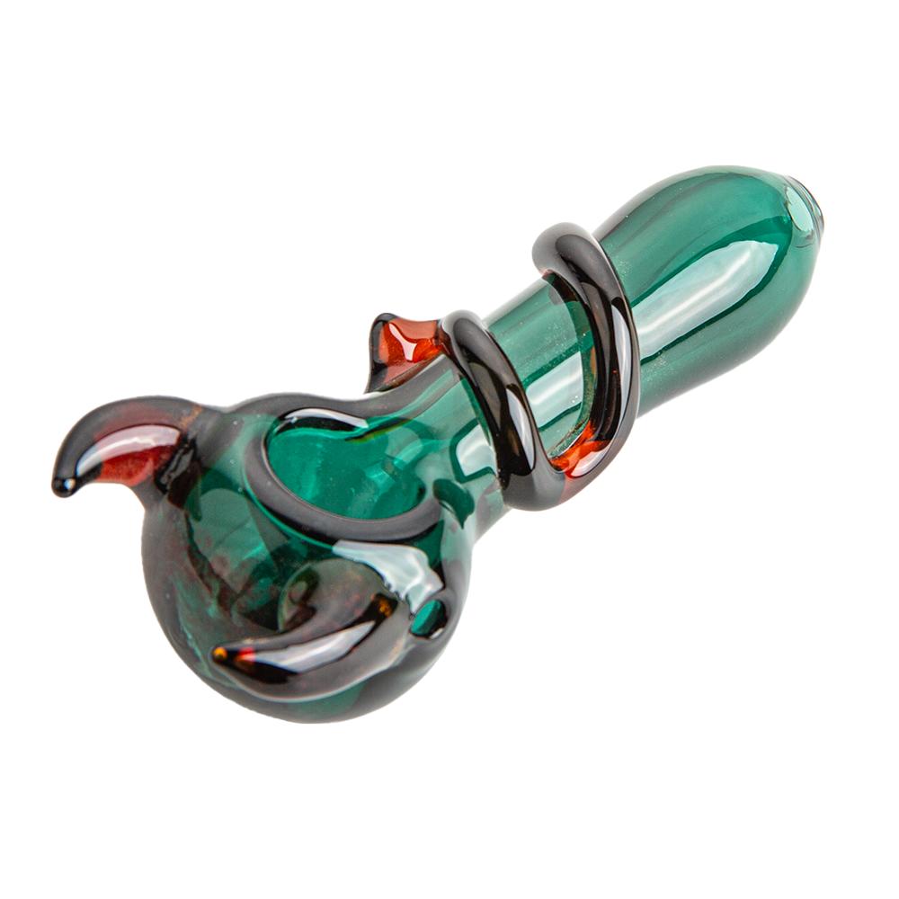 Devil's Horn Handcrafted Glass Pipe