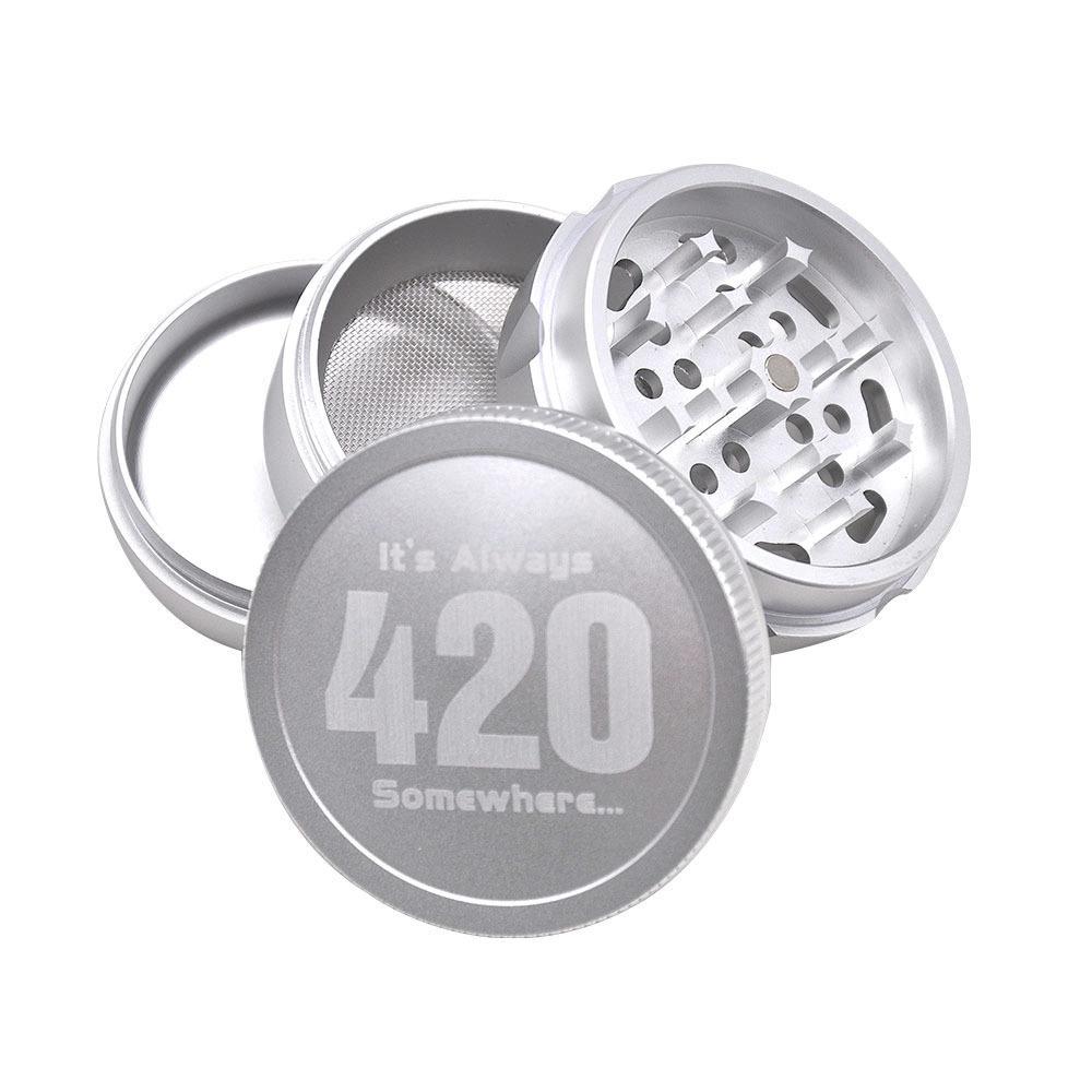 Its Always 420 Somewhere Grinder 4 Layer 63MM (2 Color)