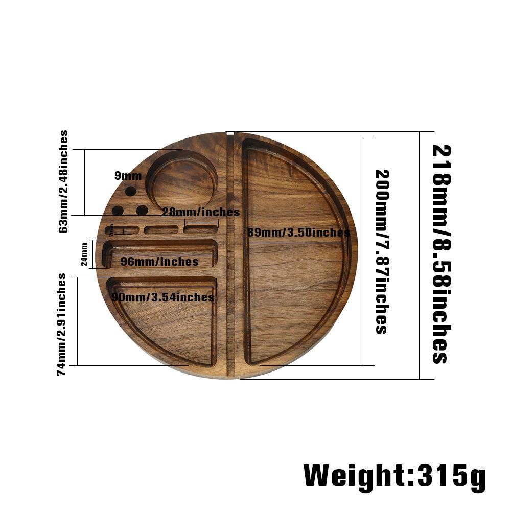 Walnut Solid Wood Cigarette Rolling Tray