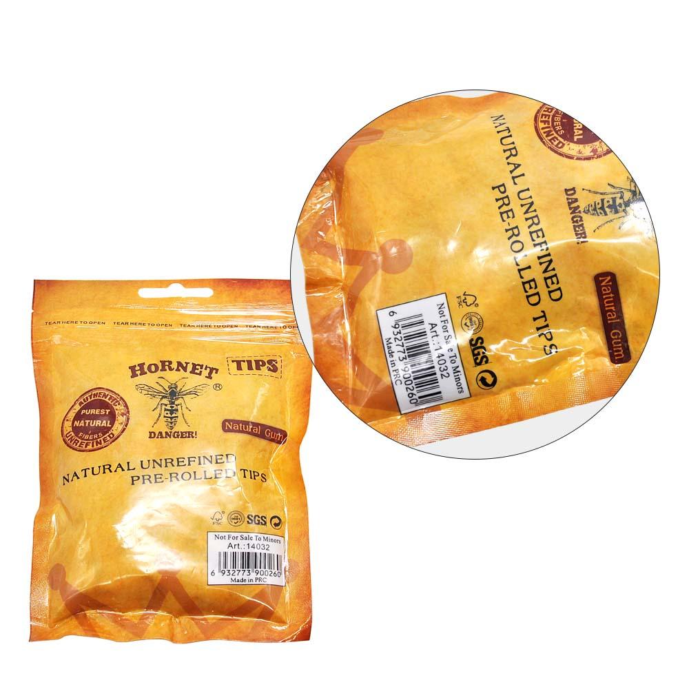 Natural Unrefined Rolling Paper Filter Tips - 6mm Brown Pre-Rolled Tips (120 Tips per Resealable Bag) - PuffingBird AU