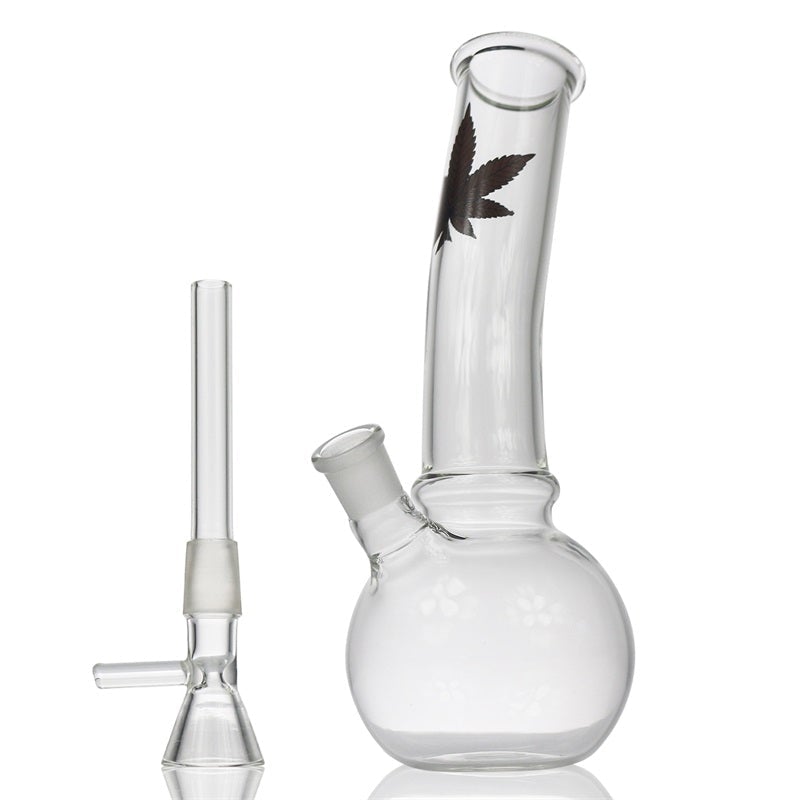 8 Marijuana Leaf Basic Glass Bong