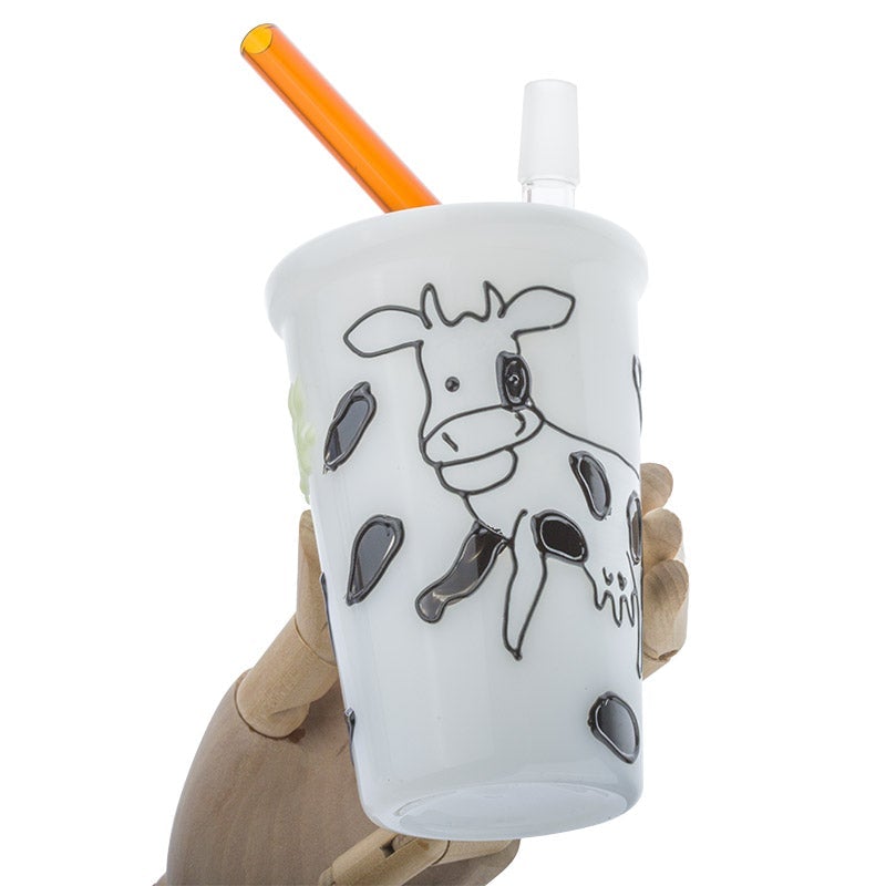 8 Milk Cup Theme Glass Bong