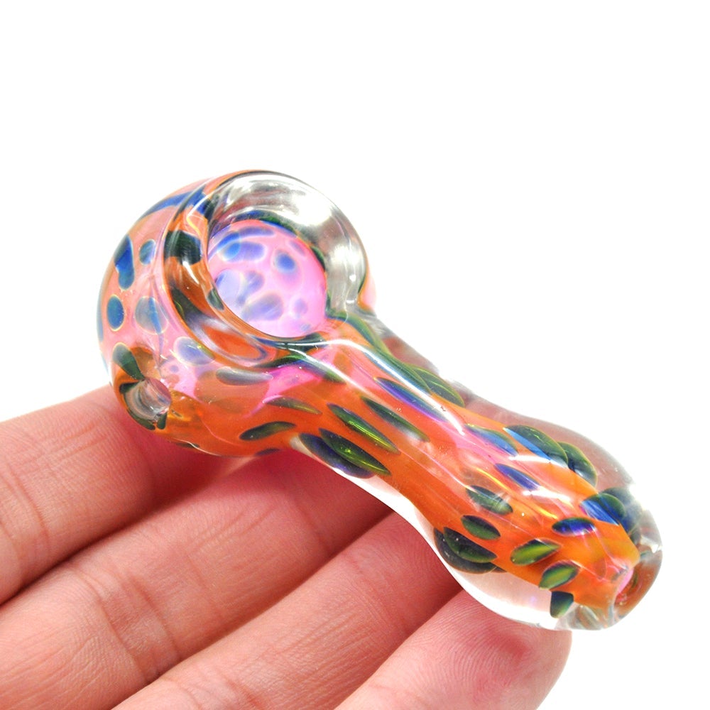 Polka Dot Glass Spoon Pipe