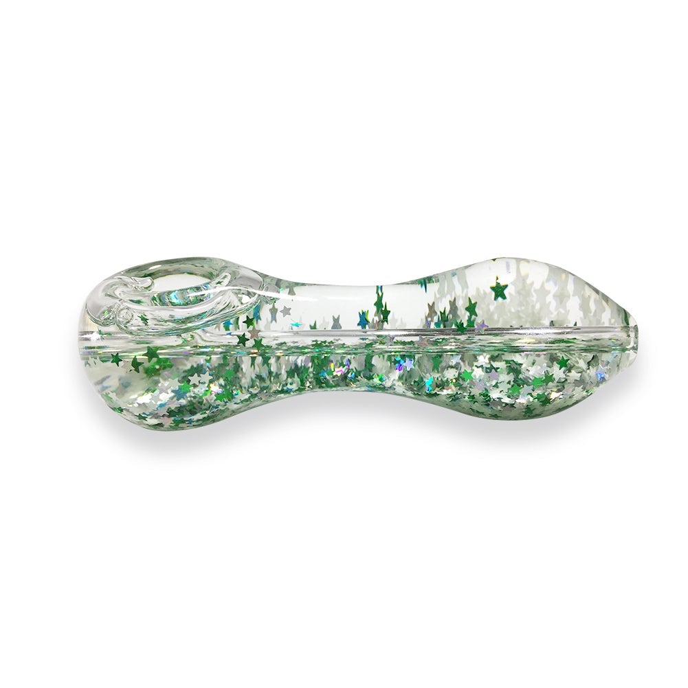 Sparkly Glitter Glass Pipe (Random Color)