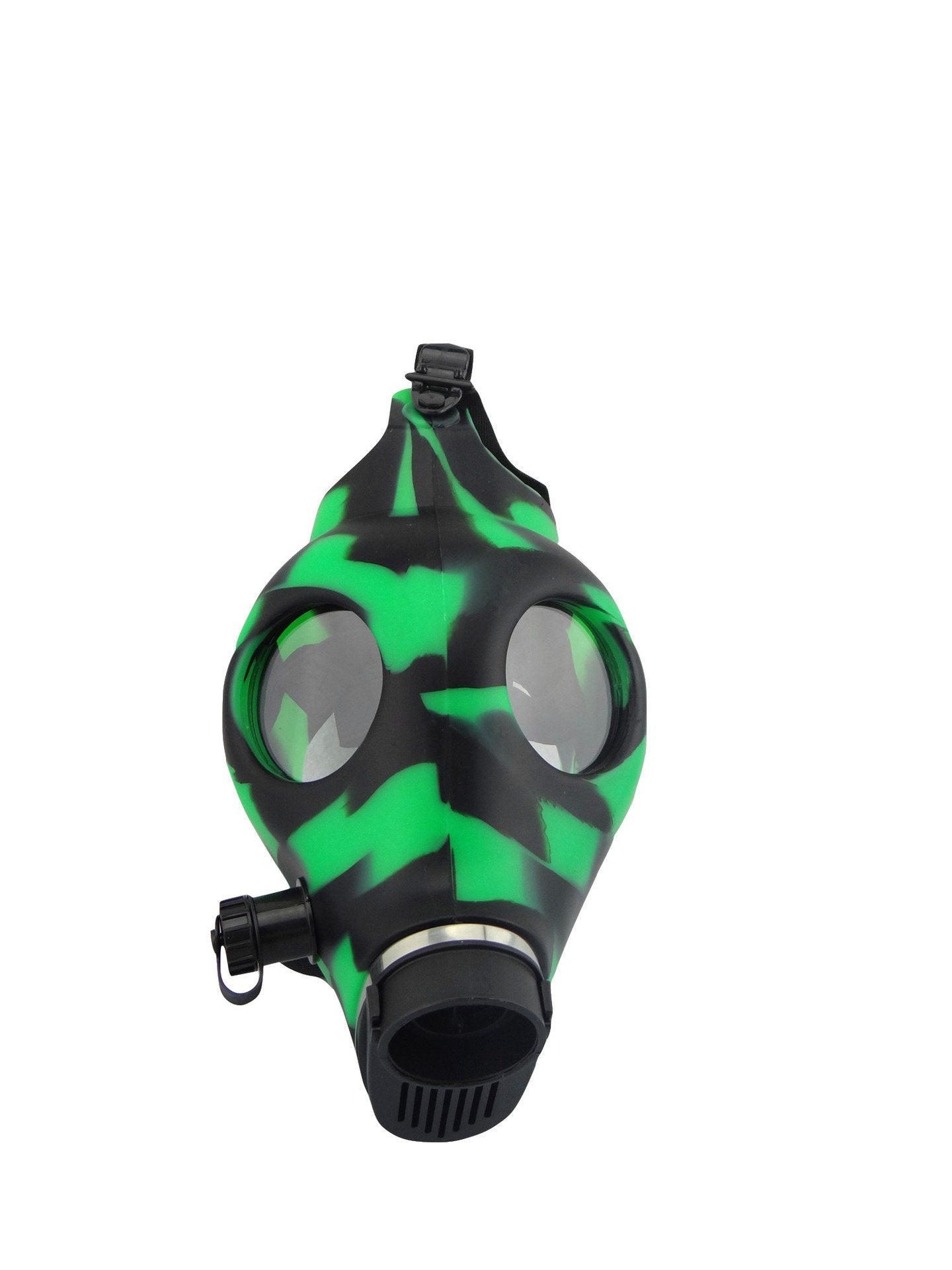 Two Tone Silicone Gas Mask Bong with Acrylic Skull Bong