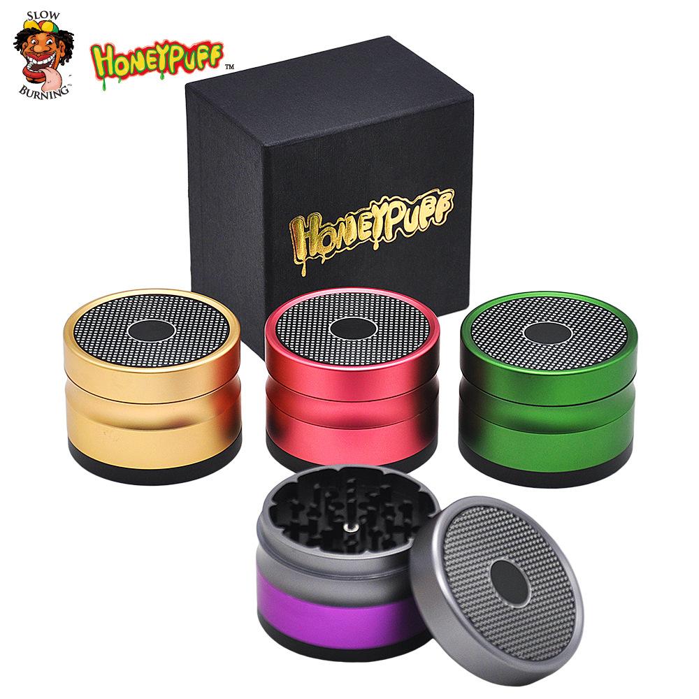 HoneyPuff™ Bluetooth Speaker 4 Layer 48mm Novelty Herb Grinder (4 Colors)