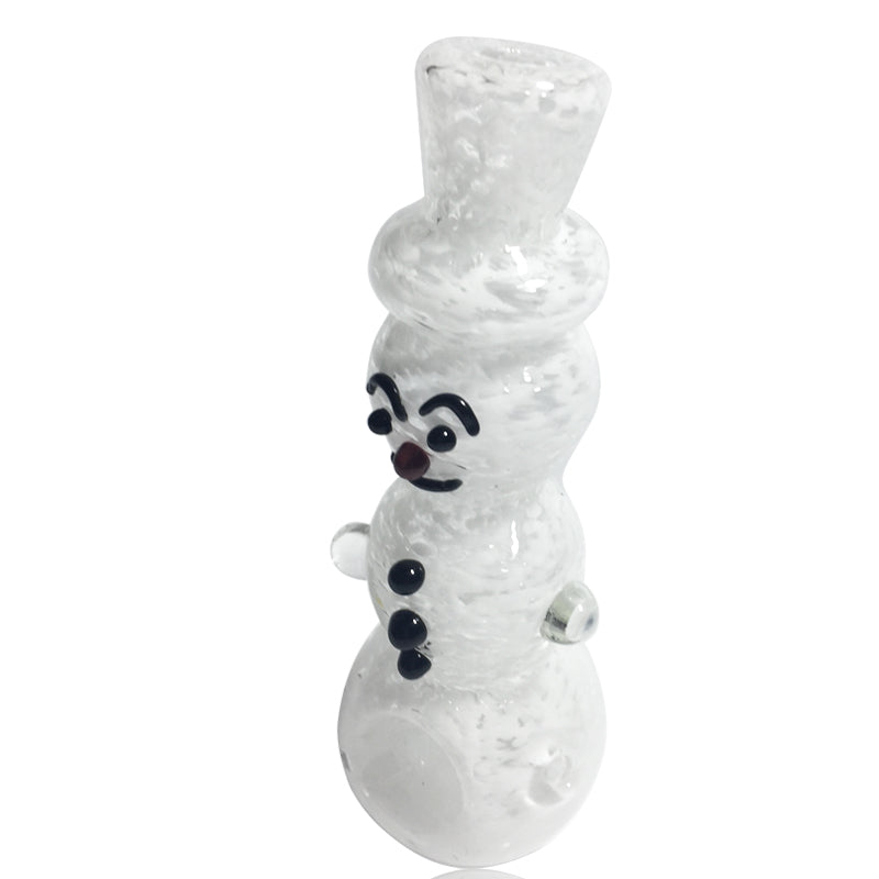 Snowman Glass Hand Pipe