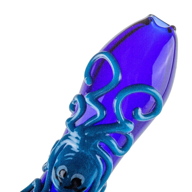 Glow-In-The-Dark Octopus Glass Pipe