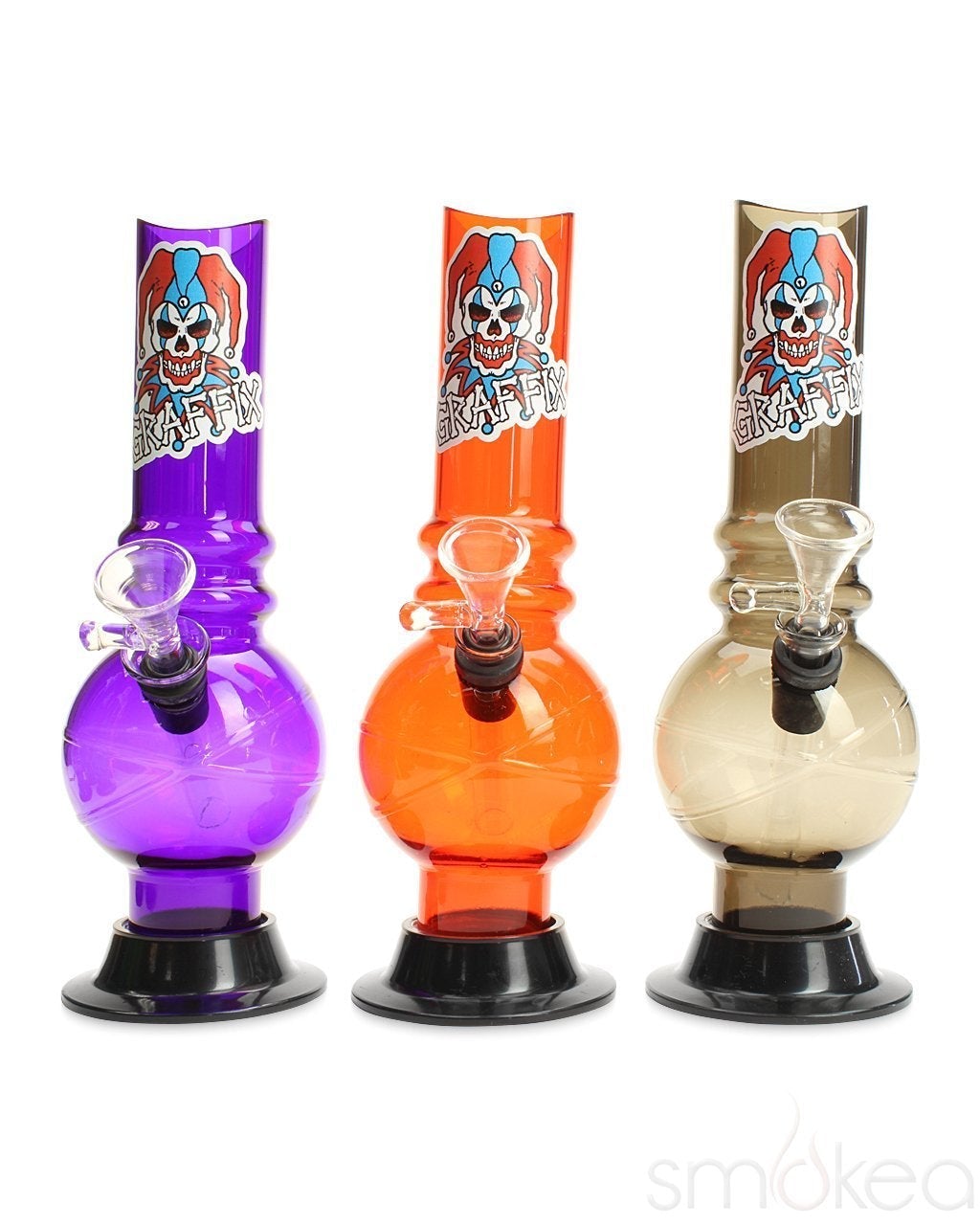Graffix 8 Bubble Skinny Acrylic Bong
