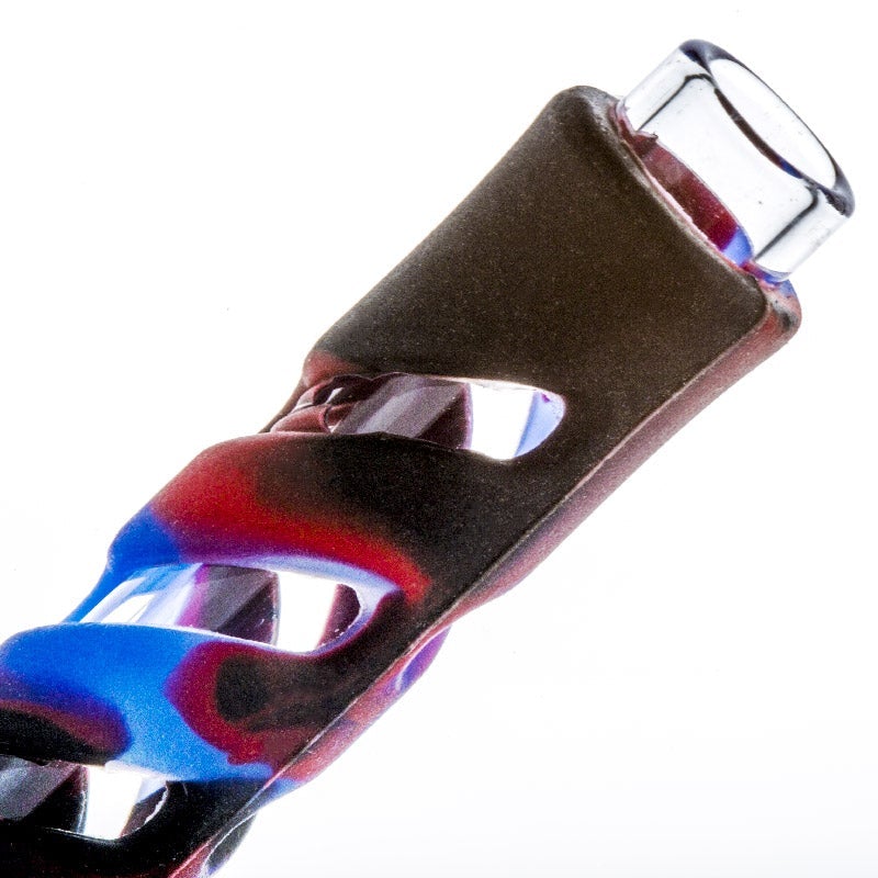 Glass One Hitter Pipe w/ Silicone Sleeve
