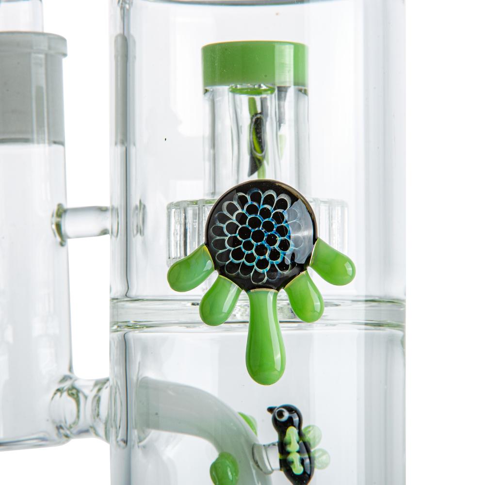 12.6 Honeycomb Straight Tube Glass Water Pipe