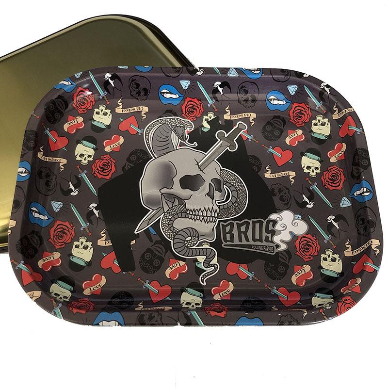Batch Cartoon Pattern Metal Cigarette Rolling Tray