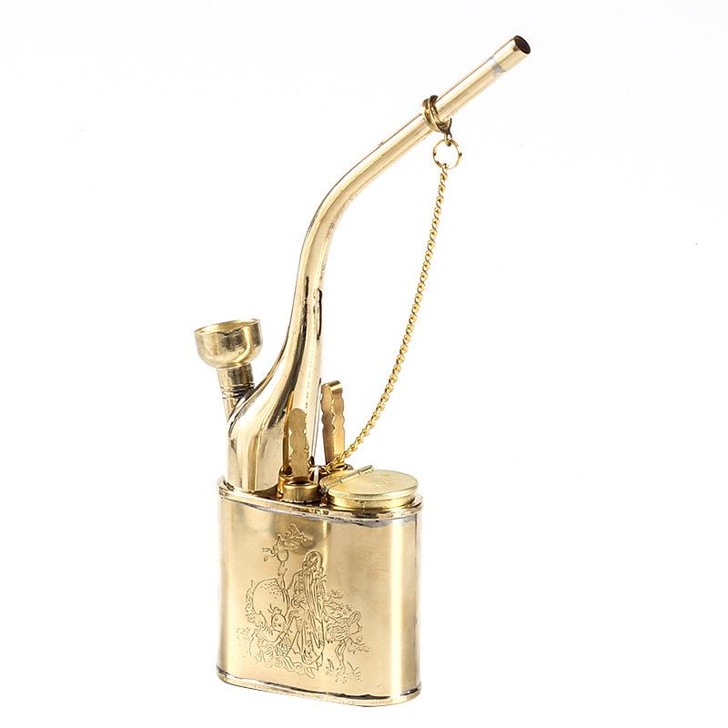 Fu Lu Shou Sanxing Antique Metal Bong