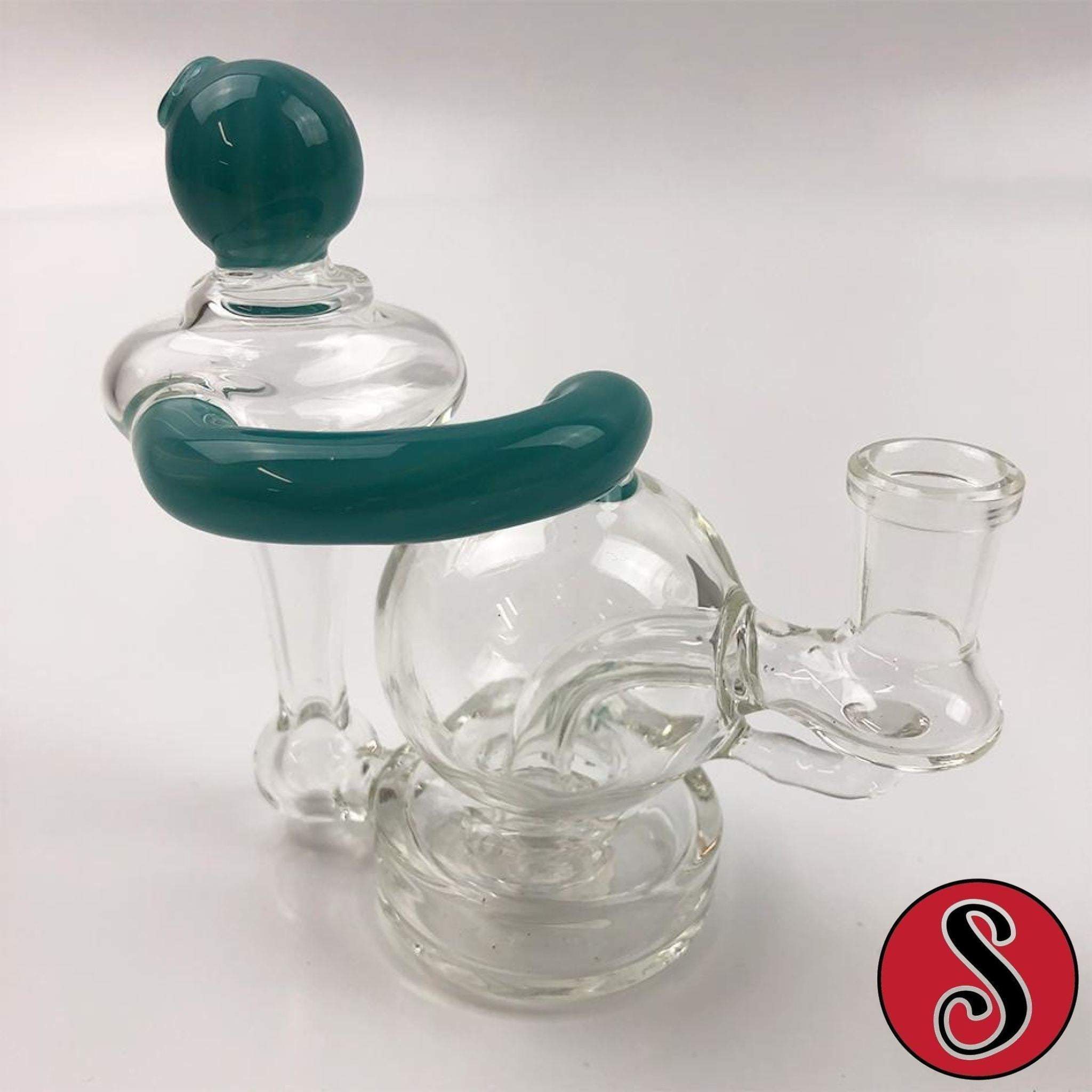 5 AFM Mini Recycler Rig With Shower Head Perc And Round Mouth Piece