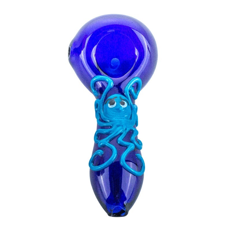 Glow-In-The-Dark Octopus Glass Pipe