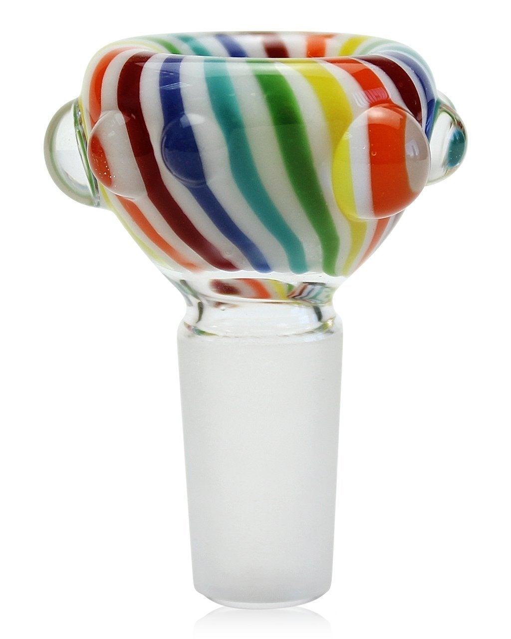 Noble Glass Medium Rainbow Cane Wrapped Soft Glass Bong