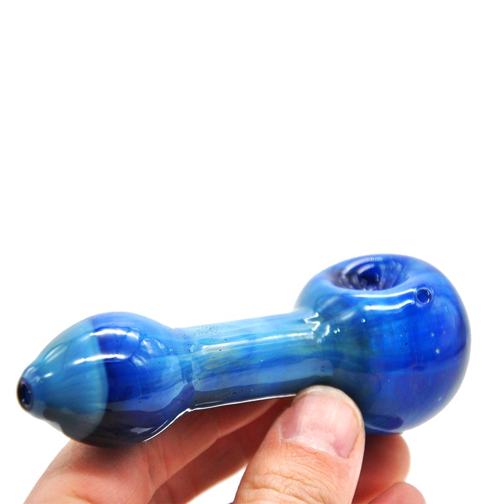 Blue Glass Marijuana Pipe