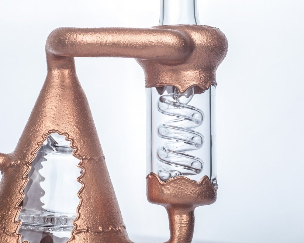 9 Bronze Multi Perc Glass Dab Rig