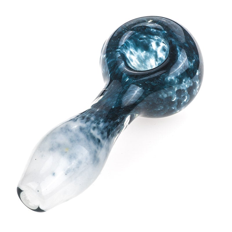 Handmade Darkblue Frit Glass Pipe