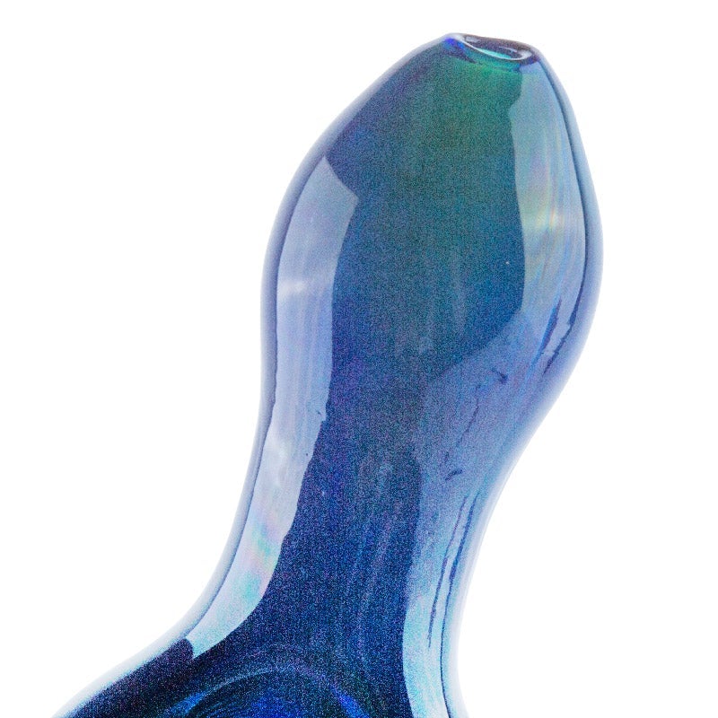 Blue Stripe Pattern Glass Weed Pipe