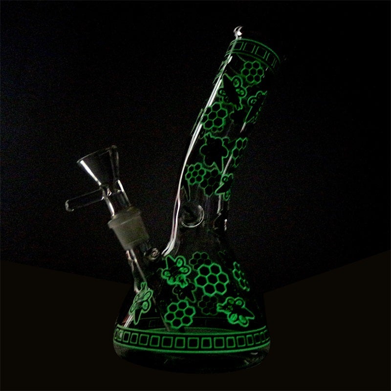 8 Glow-In-The-Dark Honeybee Beaker Bong