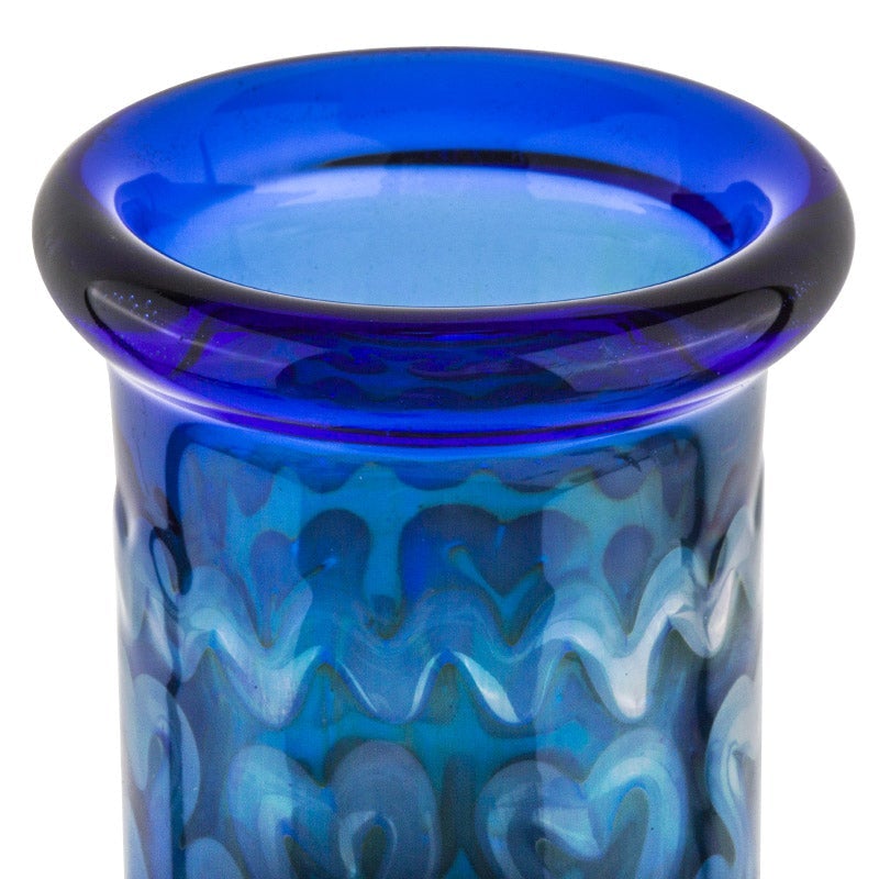 11 Spiral Perc Blue Beaker Bong
