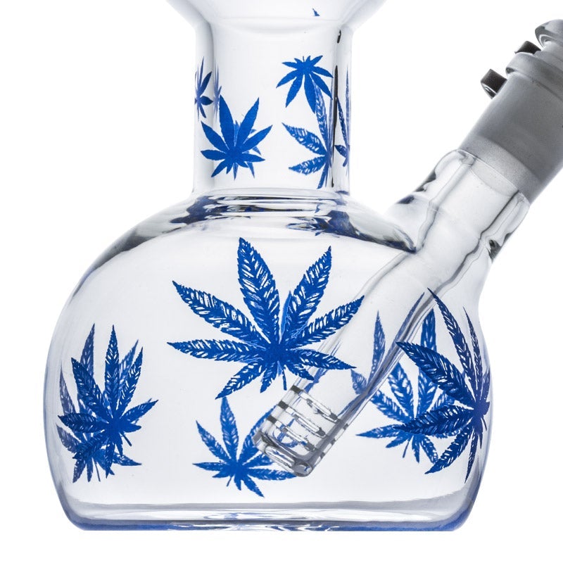 11 Marijuana Leaf Glass Bong