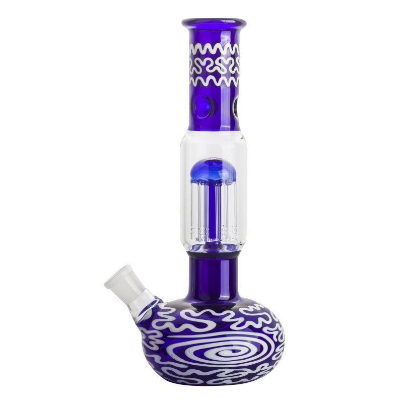 11 Tree Perc Swirl Patent Beaker Glass Bong
